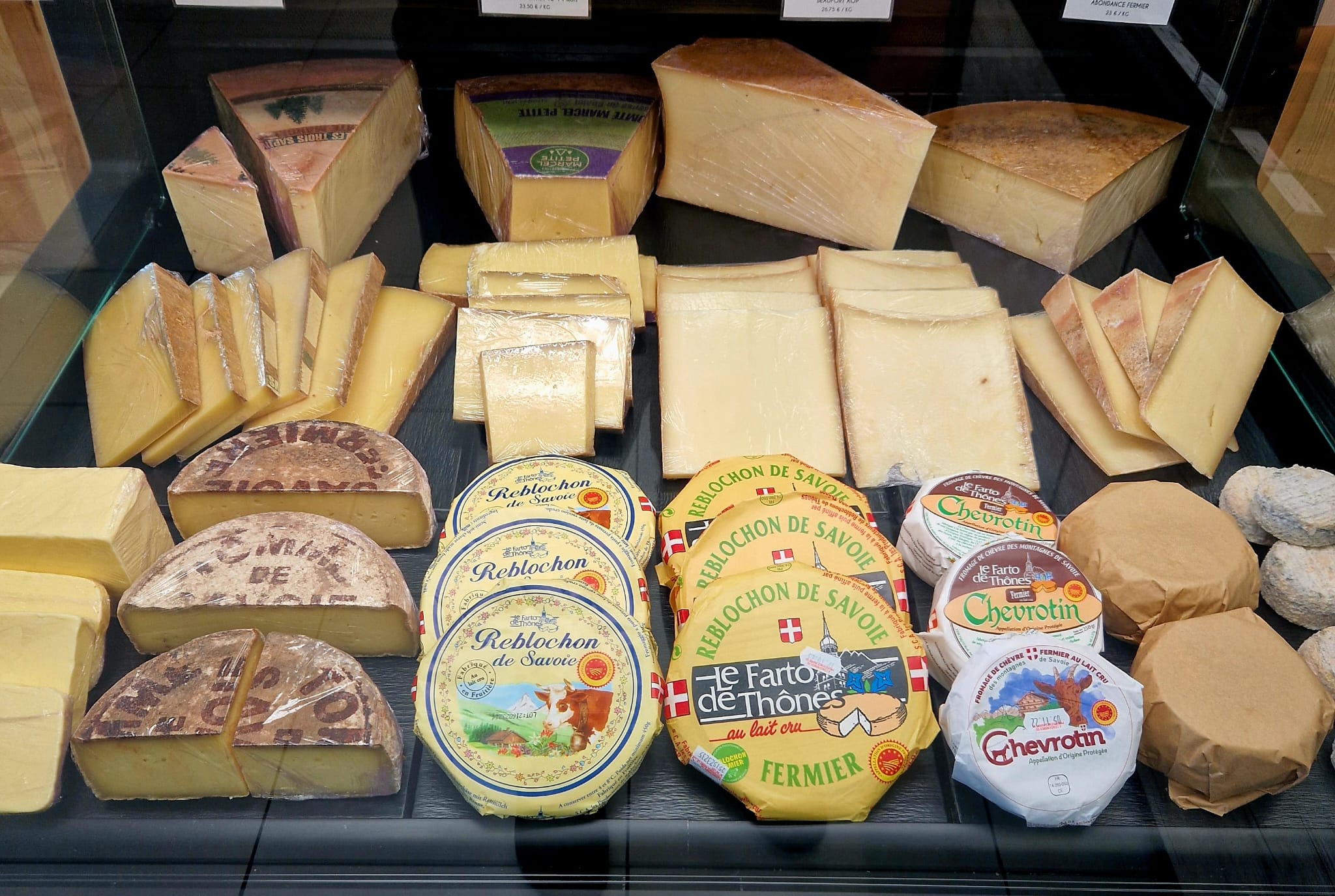 Large gamme de fromage